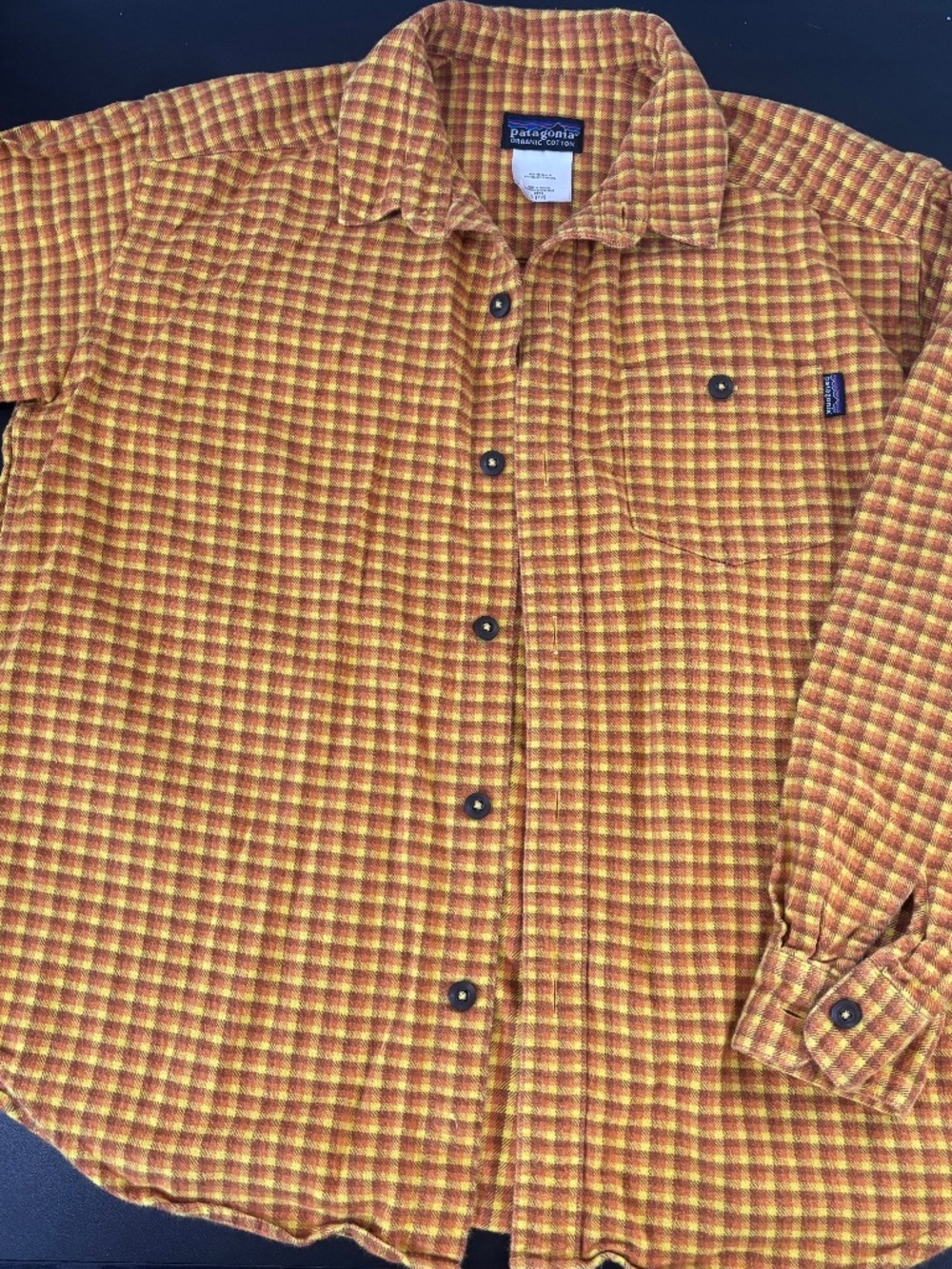 Boys Patagonia flannel shirt, size 12 organic cotton long sleeve